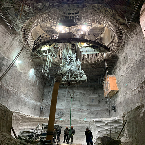 Image de project - mine Nezhinksy - 750 mètres de profondeur des puits coulés